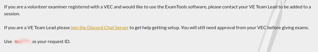Exam.Tools Request ID